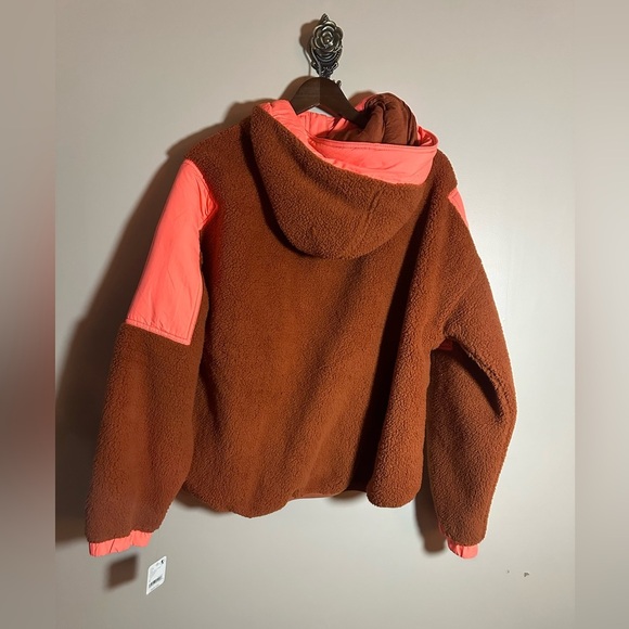 NWT Free People FP Movement Lead the Pack Fleece Neon Coral - Picture 5 of 12